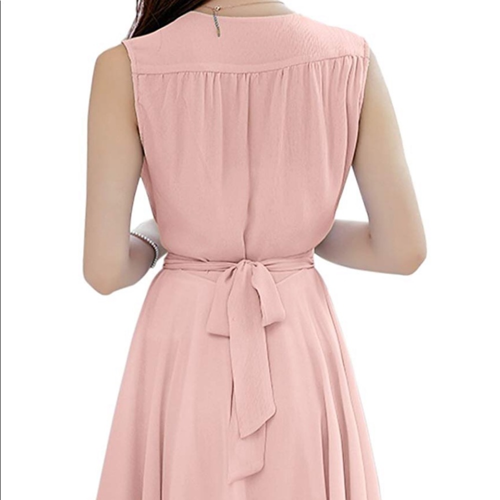 Pink chiffon dress - Picture 2 of 3